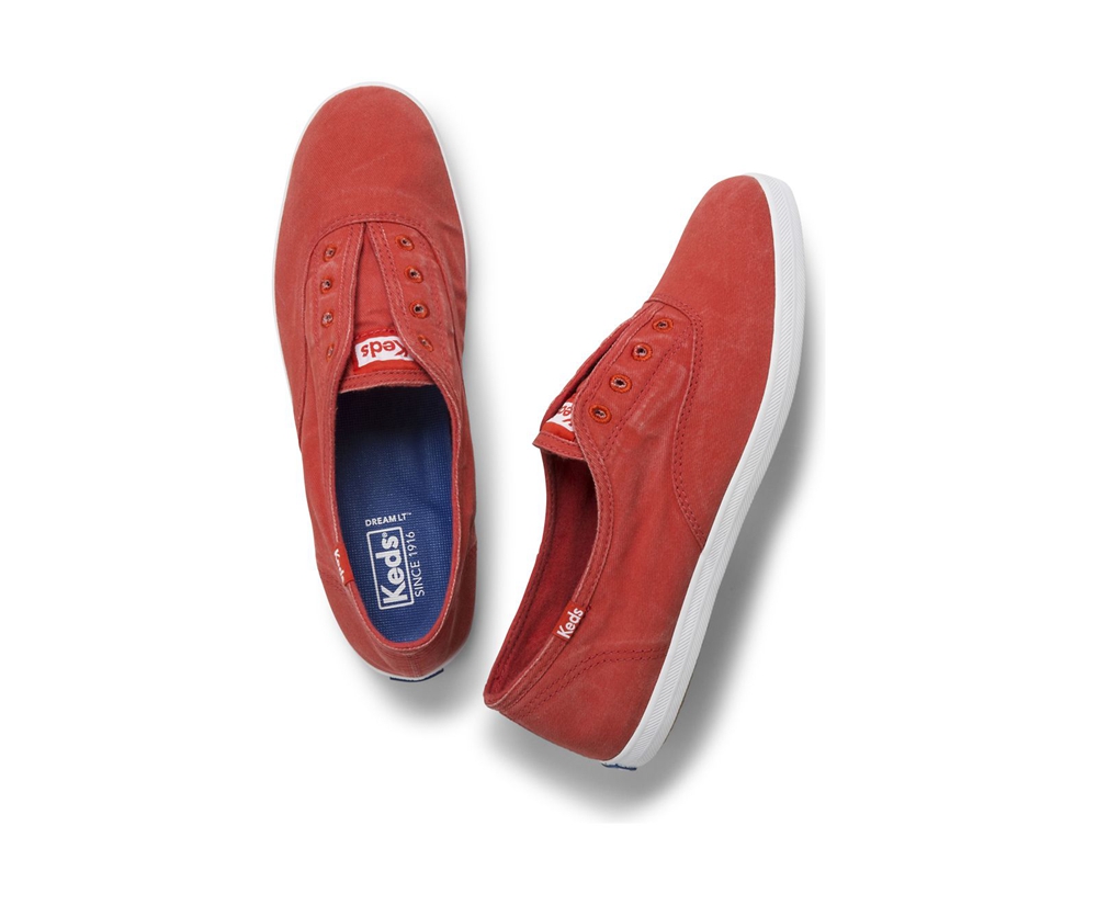 Keds Womens Slip Ons Red - Chillax Seasonal - 827NDCLAU